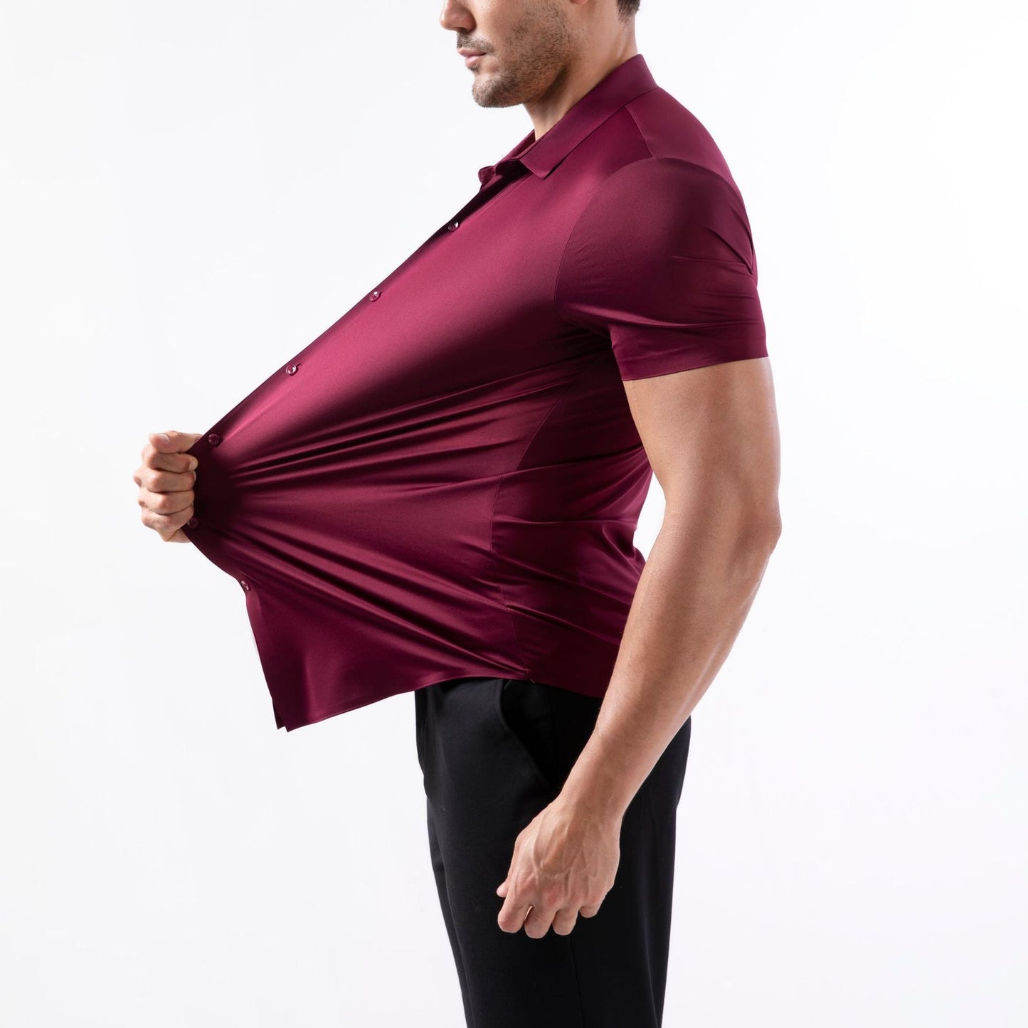 Men’s 16-Way Stretch Slim Fit Dress Shirt, Wrinkle-Free